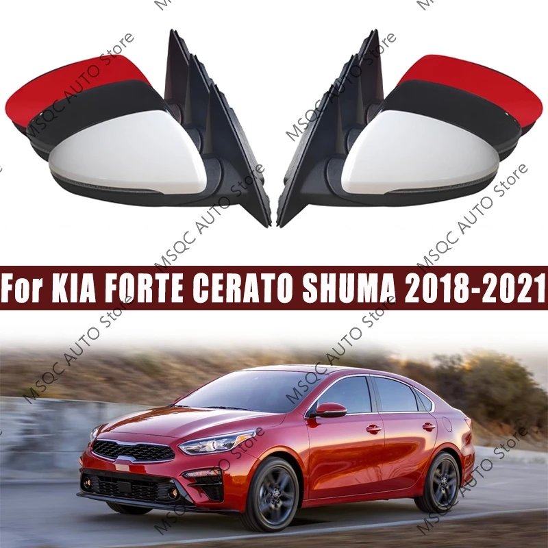 For KIA FORTE CERATO SHUMA 2018-2021 Car Side Rearview Mirror Assembly Auto Electrically Adjustable Mirrors Turn Signals Heating