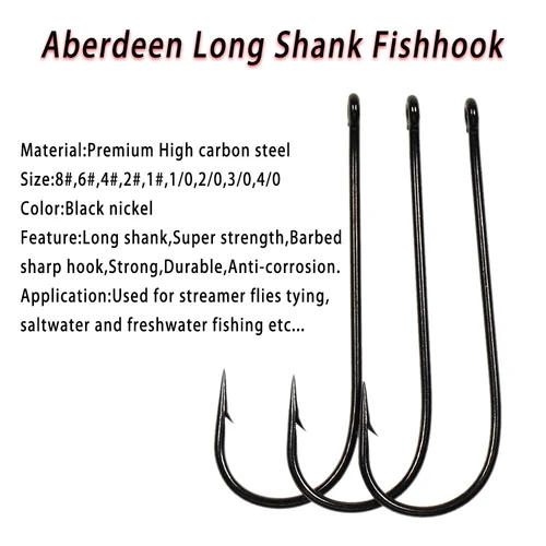 Imagen 2 del producto Vampfly Aberdeen anzuelo de caña larga señuelo cebo Streamer atado de moscas aparejos de pesca de agua dulce y salada para trucha lubina bagre