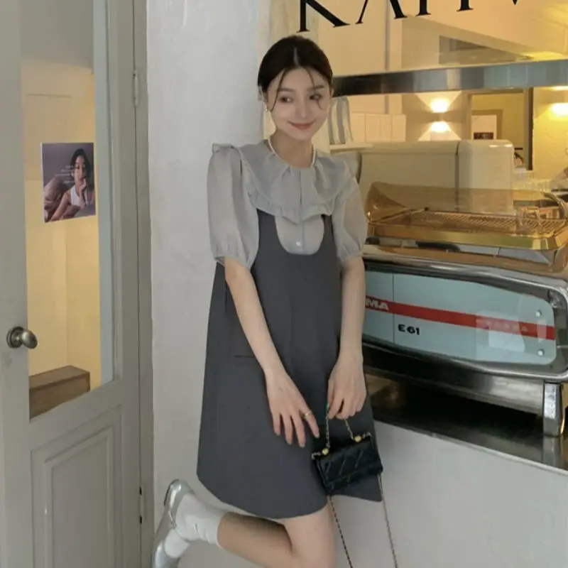 

Ele ey Vest Dr Two-Piece Set Faionable Artistic Sensation Summer Collection for Young Women by Ai Yun