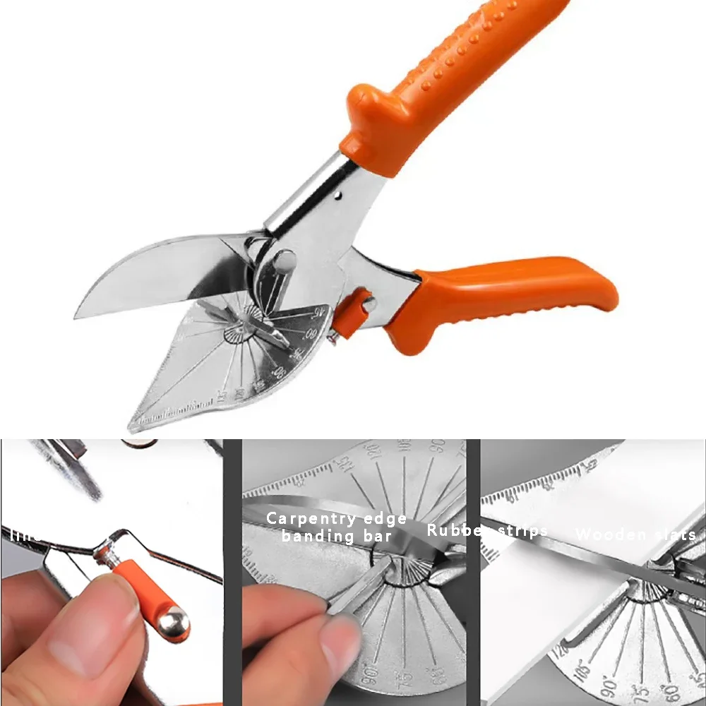 45-135° Multi Angle Miter Shear Cutter Hand Tools with Blades For home decor PVC PE Soft Wood Plastic Duct Cutting Tools