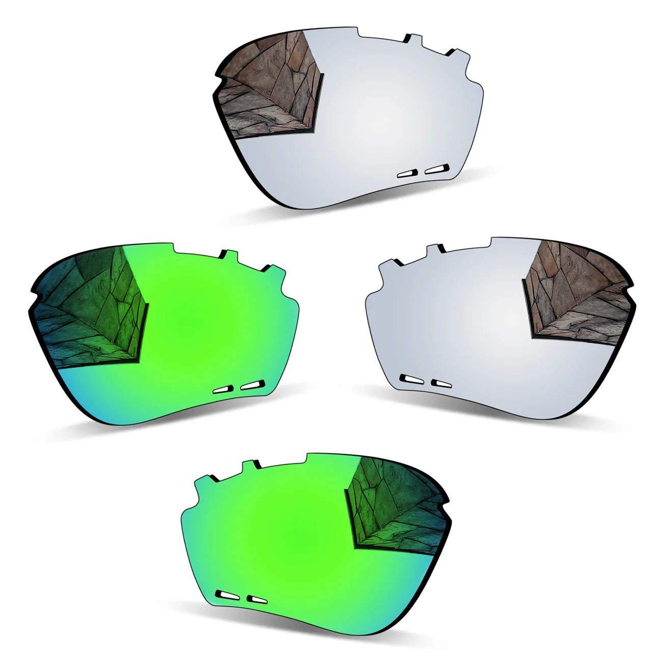 2 pairs POLARIZED Replacement Lenses for Rudy Project Propulse Sunglasses - Multi Colors