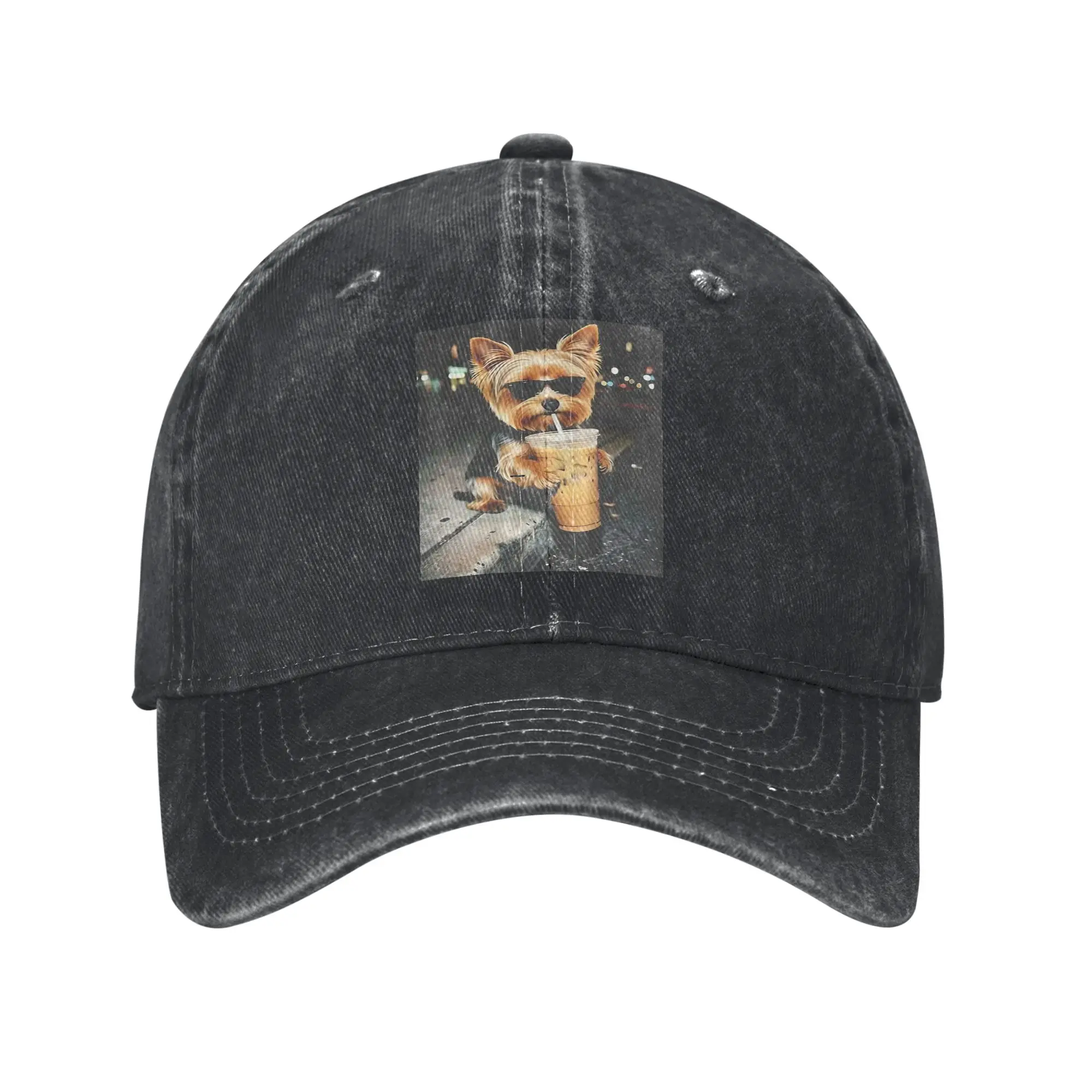 Yorkie Yorkshire Terrier Baseball Caps Vintage Distressed Washed Cute Dog Snapback Hat Unisex Outdoor Activities Gift Caps Hat