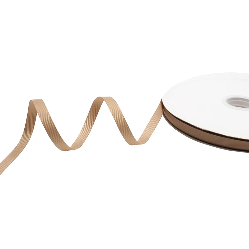 837 Latte einfarbiges Ripsband doppelseitig Yards/Rolle 9mm 16mm 22mm 25mm 38mm 50mm 75mm Großhandel auf Lager