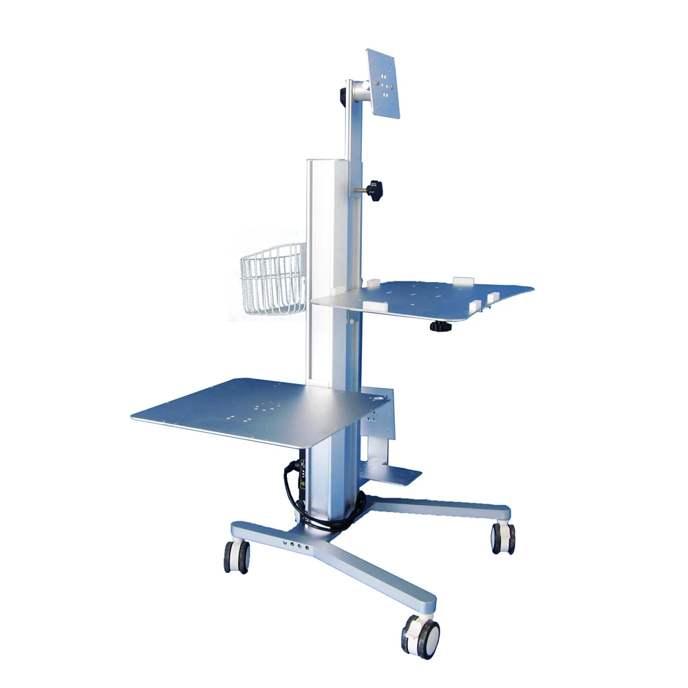 Therapeutic Equipment Computer Medical Trolley Best Selling Hospital Ultility Trolley Laptop Cart Hospital Workstation Trolley