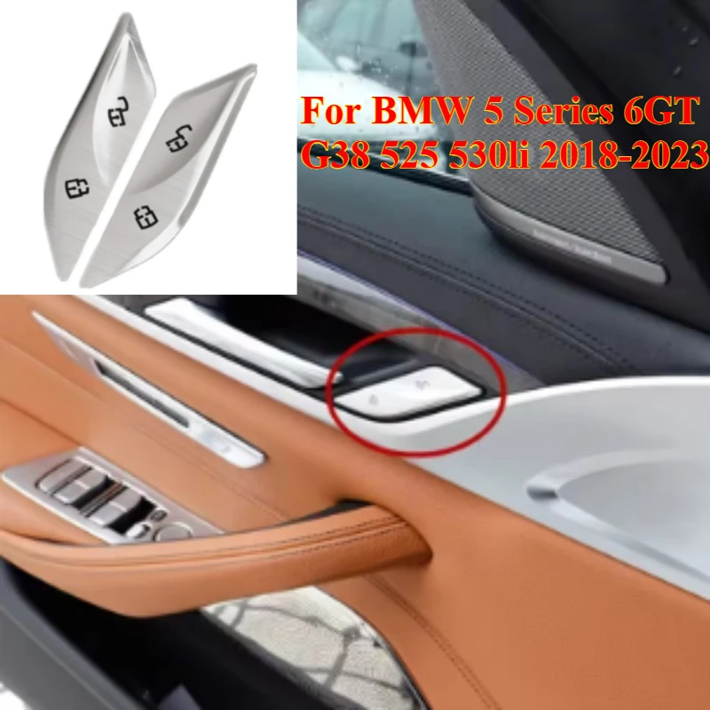 

Car Door Lock Switch Button Cover Trim for BMW 5 Series 6GT G38 525 530li 18-23 Auto Para Accesoire Voiture Decoration Stickers