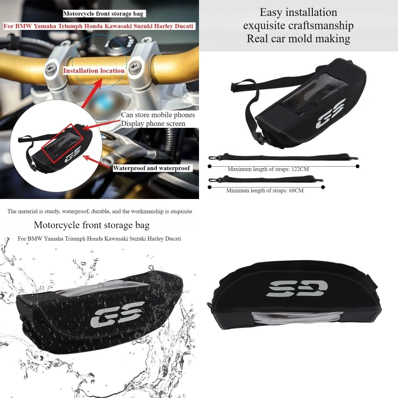 

Модификация мотоцикла, сумка для хранения переднего отсека для BMW Yamaha Triumph Honda Kawasaki Suzuki Harley, сумка для хранения передней сумки