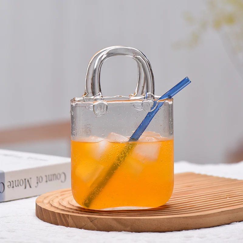 

Handheld Glass Cup Creative Crystal Beverage Jug for Office And Home Coffee And Juice Cup Fre Sle Glass Coffee Cup