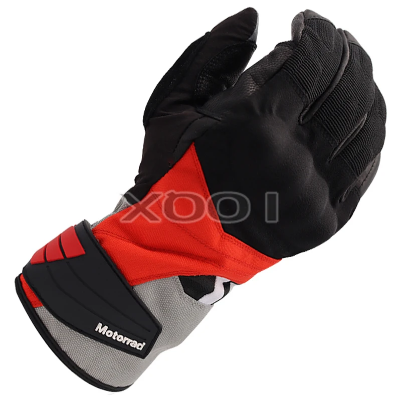 2 Color Winter Motorbike Motorcycle Protective Gloves For BMW Motorrad Black/Red Leather Gloves