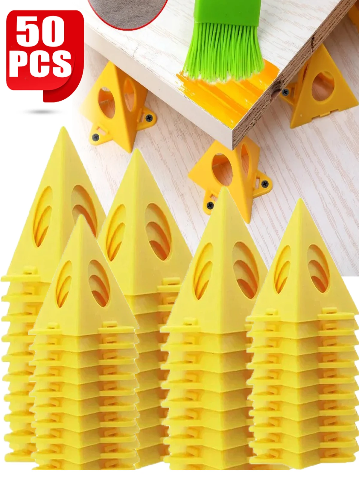Piramidestandaards Schildersstandaards voor schilders, 12-50 stuks, 4 gaten, mini-kegelverfstandaards, canvas standaard - afbeelding 2