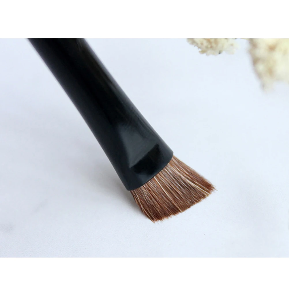 Juego de brochas para delineador de ojos, 2 uds., crin suave, mango largo de madera, herramientas profesionales de maquillaje de ojos, aplicador de sombra de ojos líquida