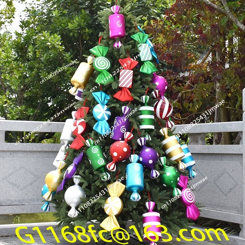 Christmas 40CM Colorful Candy Decoration Pendant, Shopping Mall, Supermarket Props, Scene Decoration, Hanging Decoration