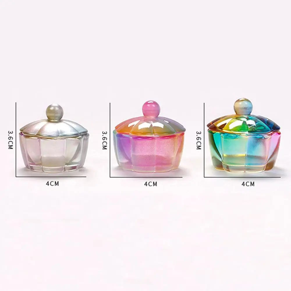 with Lid Manicure Accessories Nail Art Tools Acrylic Powder Bowl Nail Crystal Cup Powder Liquid Dish Brush Washing Cup