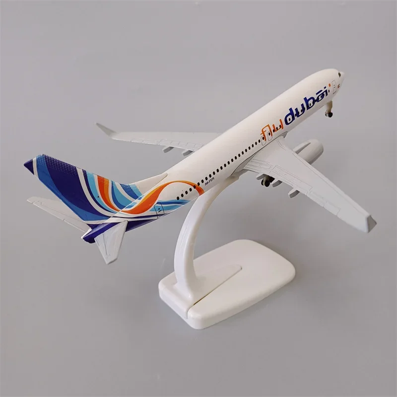 20cm Alloy Metal Air FLY DUBAI Airlines Boeing B737 Airplane Model Diecast Air Plane Model Aircraft w Wheels Landing Gears