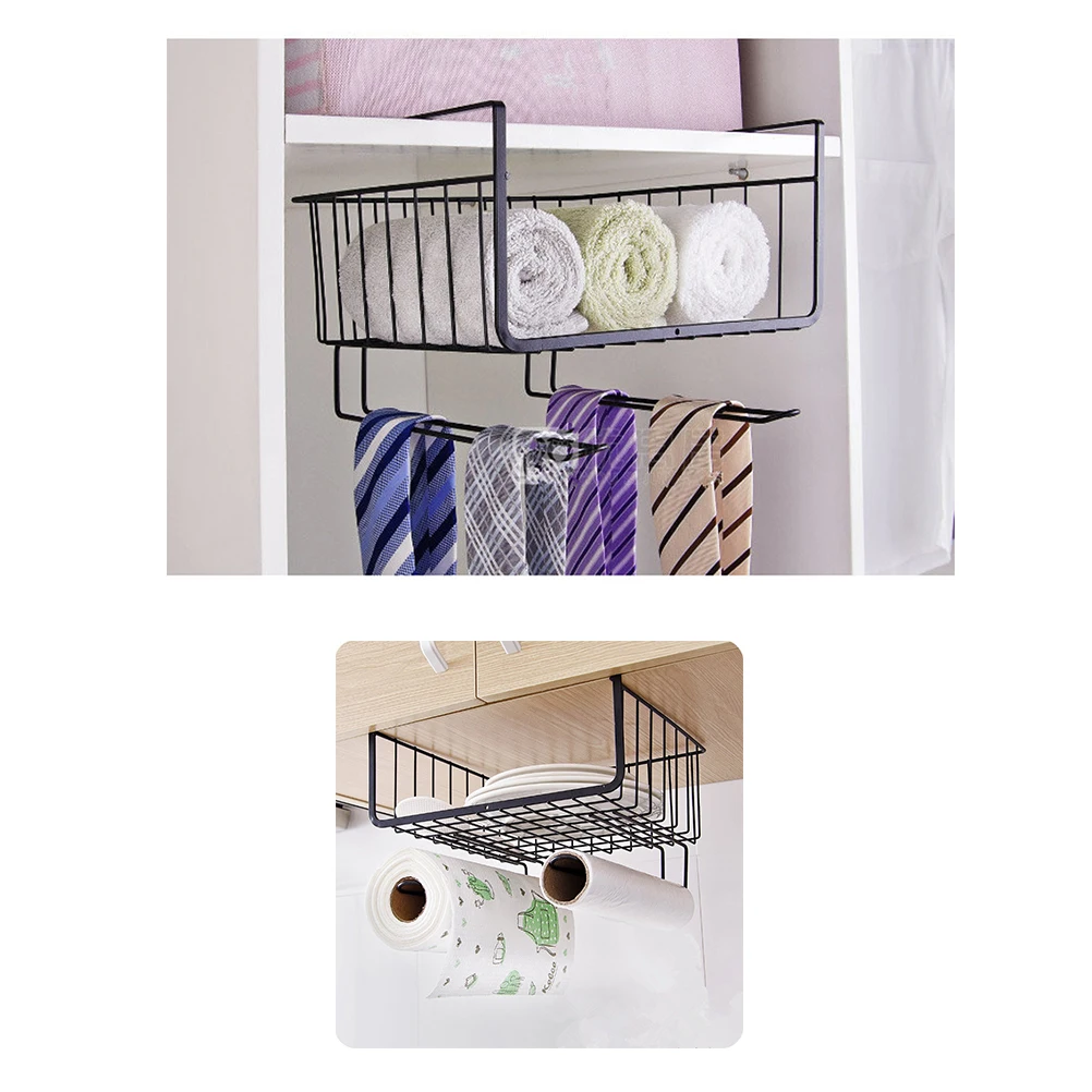 

Flat U-shaped Rack U-Shaped Under Under Cabinet Shelf Cabinet Shelf Wardrobe Stoarge Rack Organizer Black