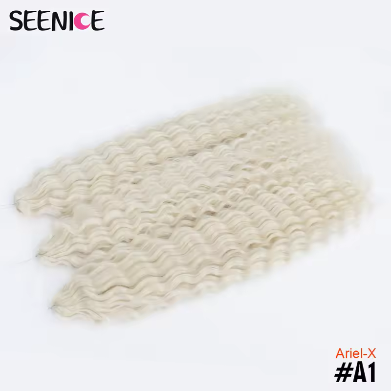 Ariel Curl Hair Water Wave Twist Crochet Hair Synthetic Crochet Braids Ombre Blonde Afro Curls Deep Wave Braiding Hair Extension - Image 20