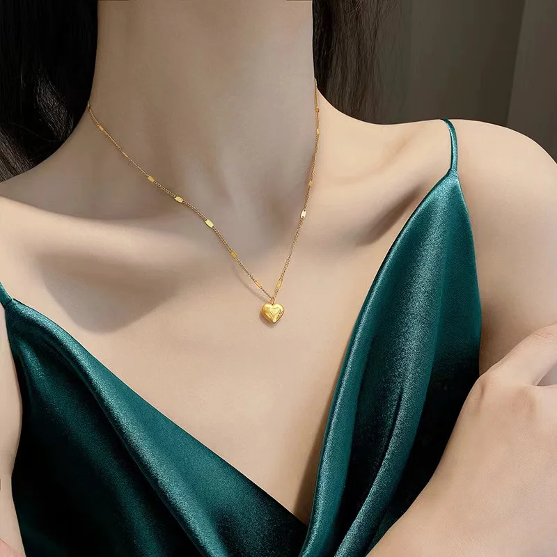 EILIECK 316L Stainless Steel Simple Zirconia Pearl Pendant Necklace For Women Fashion Collar Neck Chain Waterproof Jewelry Gift
