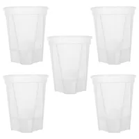 5 Pcs Indoor Self Watering Planter Automatic Self-priming Flower Pot Transparent Flowerpot Gardening Plant propagation Groot