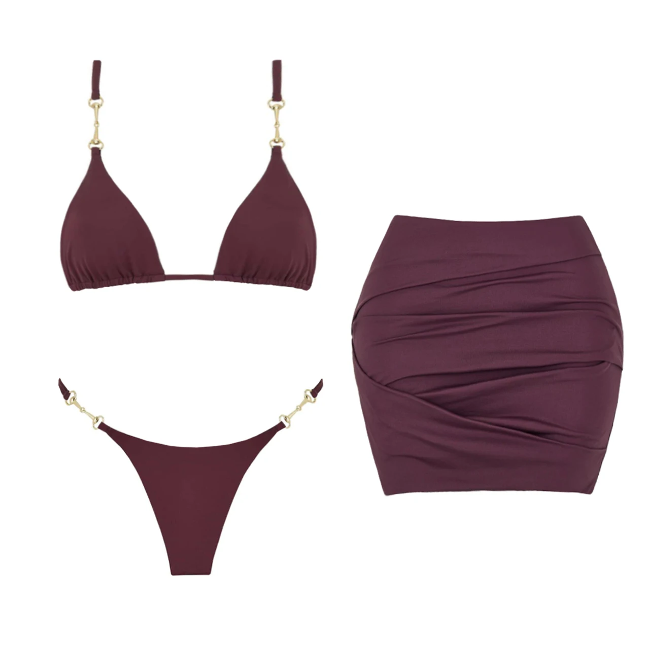 3 قطعة العصابة Biquini 2026 مثير النساء ملابس السباحة الإناث رفع ملابس السباحة ملابس سباحة نسائية صغيرة الجوف ثوب السباحة بحر البرازيلي Biquini #3