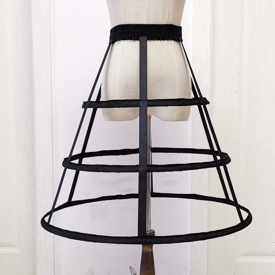 New Arrival Womens Wedding Dress Underskirt 3 Hoop Hollow Out Fish Bone Bustle Cage Skirt Petticoat 2026 image 4