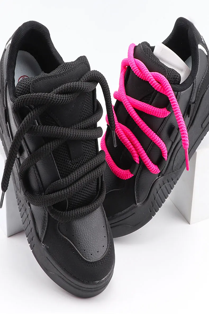 Runde Schnürsenkel für Schuhe, Freizeit-Sneakers aus Canvas, Schnürsenkel für Stiefel, Schuhbänder, Länge 100 cm/120 cm/140 cm/160 cm. – Detail 2