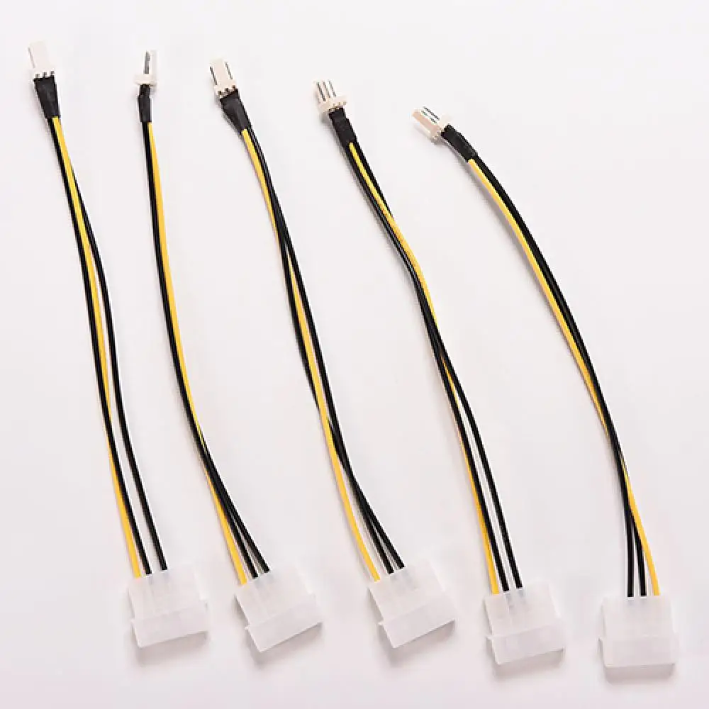 20cm Adapter 5 Pcs 4-Pin Molex/IDE to 3-Pin CPU Case Fan Power Connector Cable 4 Pin to 3 Pin