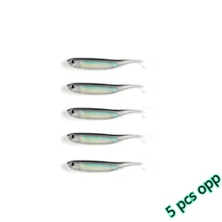 5Pcs opp 7cm 2.2g Jighead Worms T Tail fish Fishing Lures Rainbow Color Fishing Bait Long-Range Freshwater and Saltwater Lure
