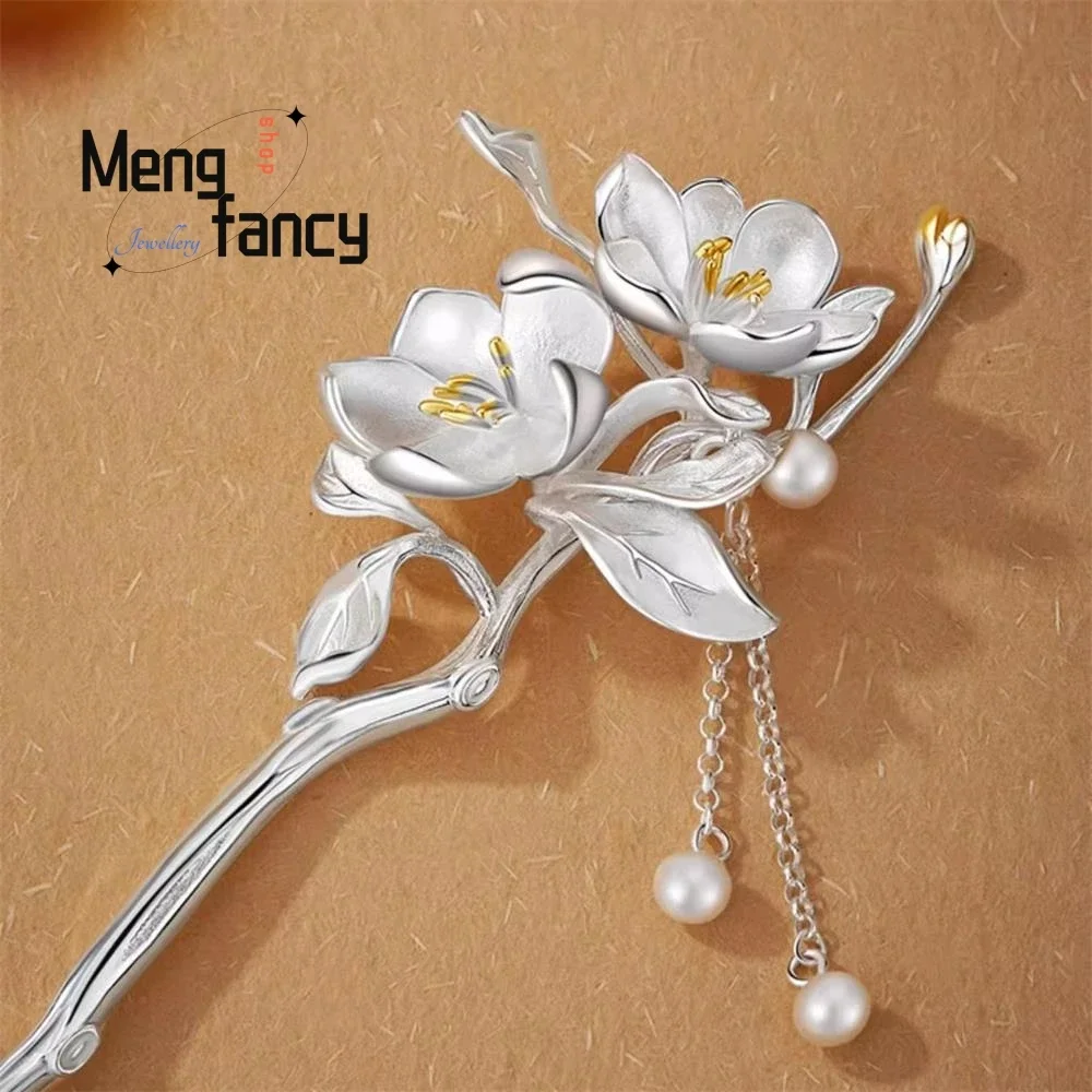 Senior Sense  New Chinese Style Begonia Flower Hairpin Female Ancient Exquisite High-grade Elegant Fashion Jewelry Holiday Gifts