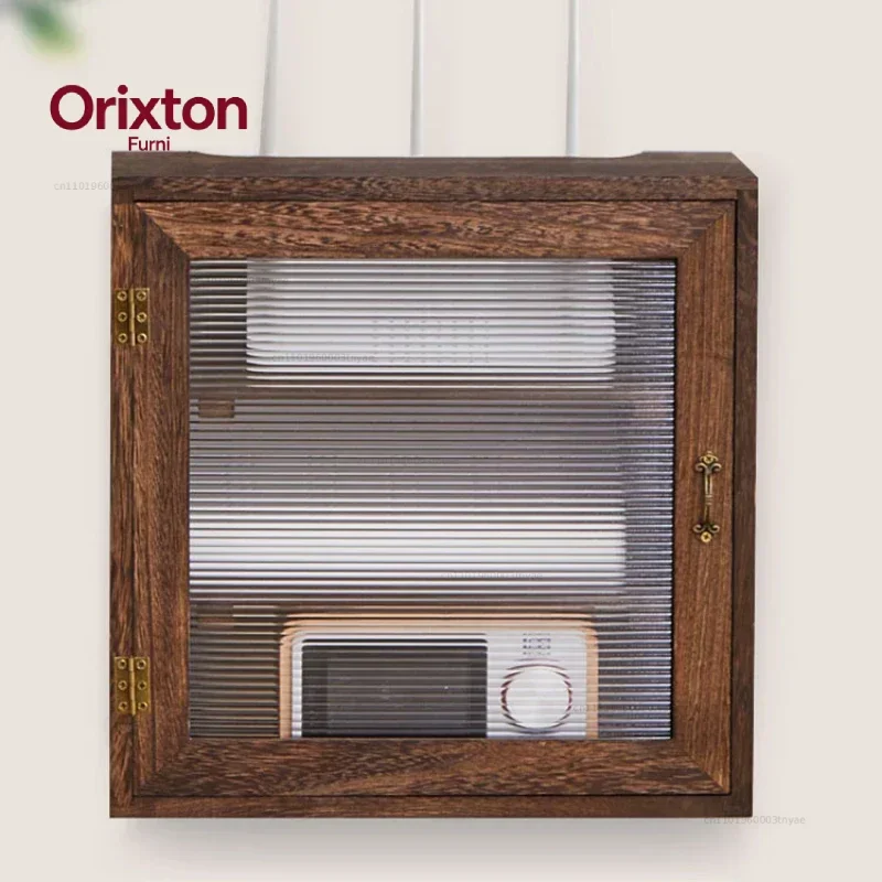 Wall-Mounted Router Storage Box WiFi Organizer Shelf Compact Living Room Plug Holder Cat Block Decorative Cable Management
