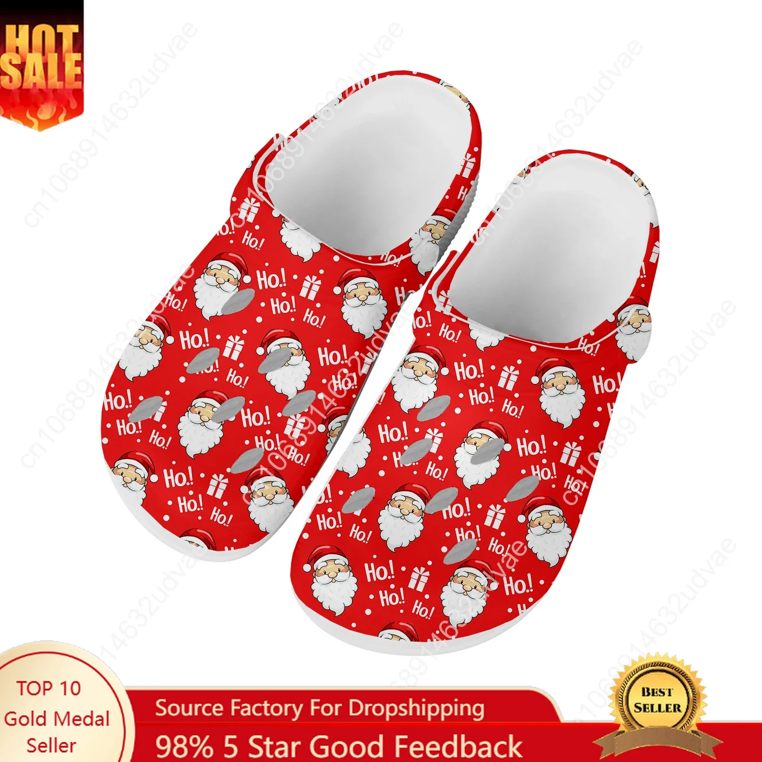 

Mary Christmas Water Shoes Mens Womens Comfortable Fashion Home Garden Clogs Customizd Sandals Beach Breathable Hole Slippers