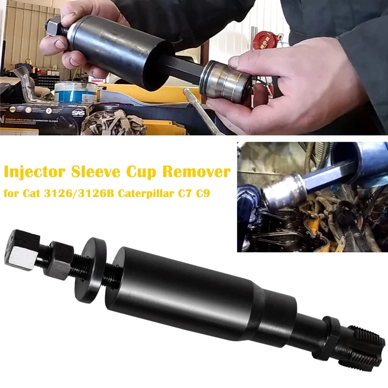 Injector Sleeve Cup Removal/Installer Tool With Parts Kit For CAT 3126/3126B (with 6 Injector Sleeve Cup, 12 O-rings)