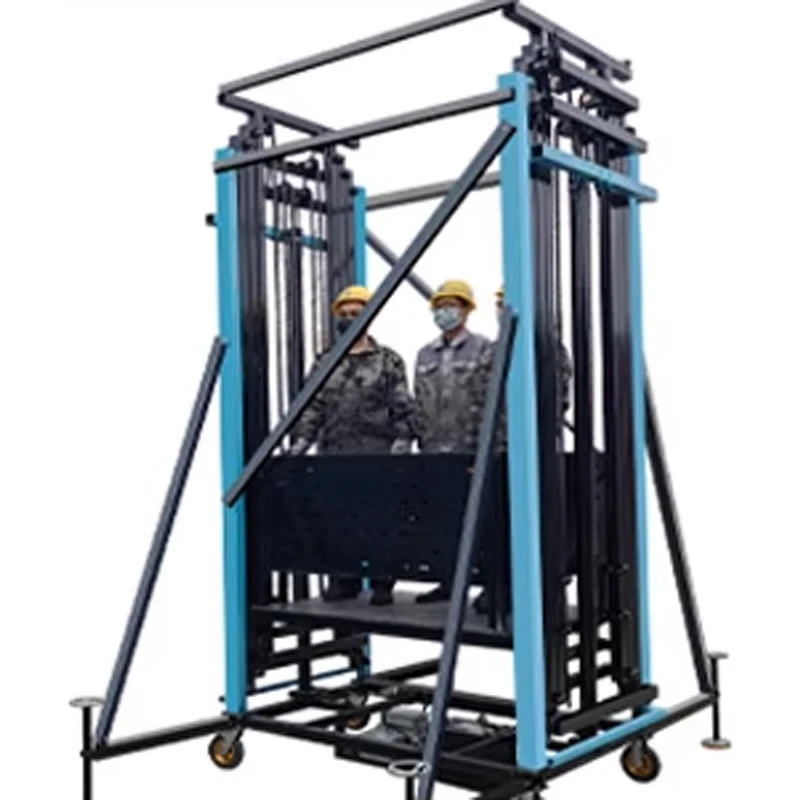 

NewHydraulic electric scaffolding lifting platform warehouse freight elevator factory site remote control mobile folding freight