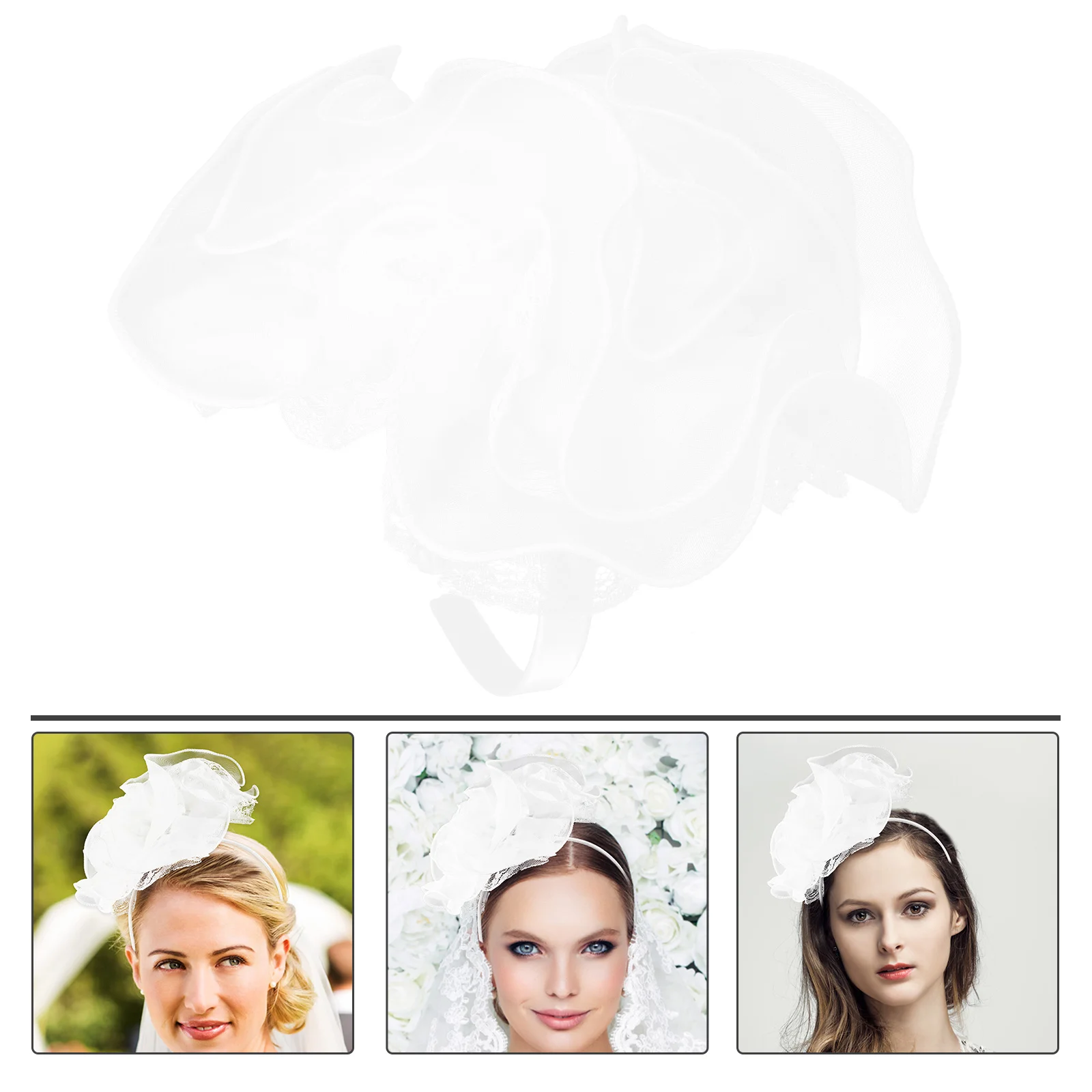 

Large Lace Floral Headband Comfortable Women Flower Headband for Wedding Party Flower Hair Accessories Wedding Hair Accessories