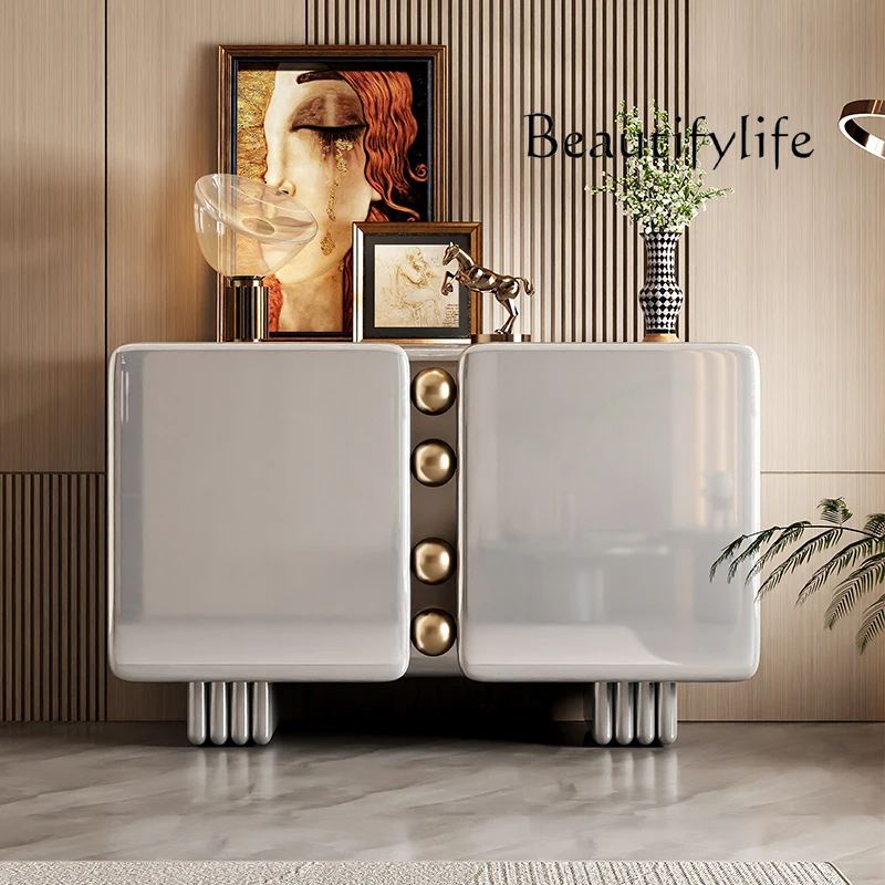 

light luxury solid wood dining side cabinet modern foyer partition minimalist dining side cabinet bedroom bedside cabinet