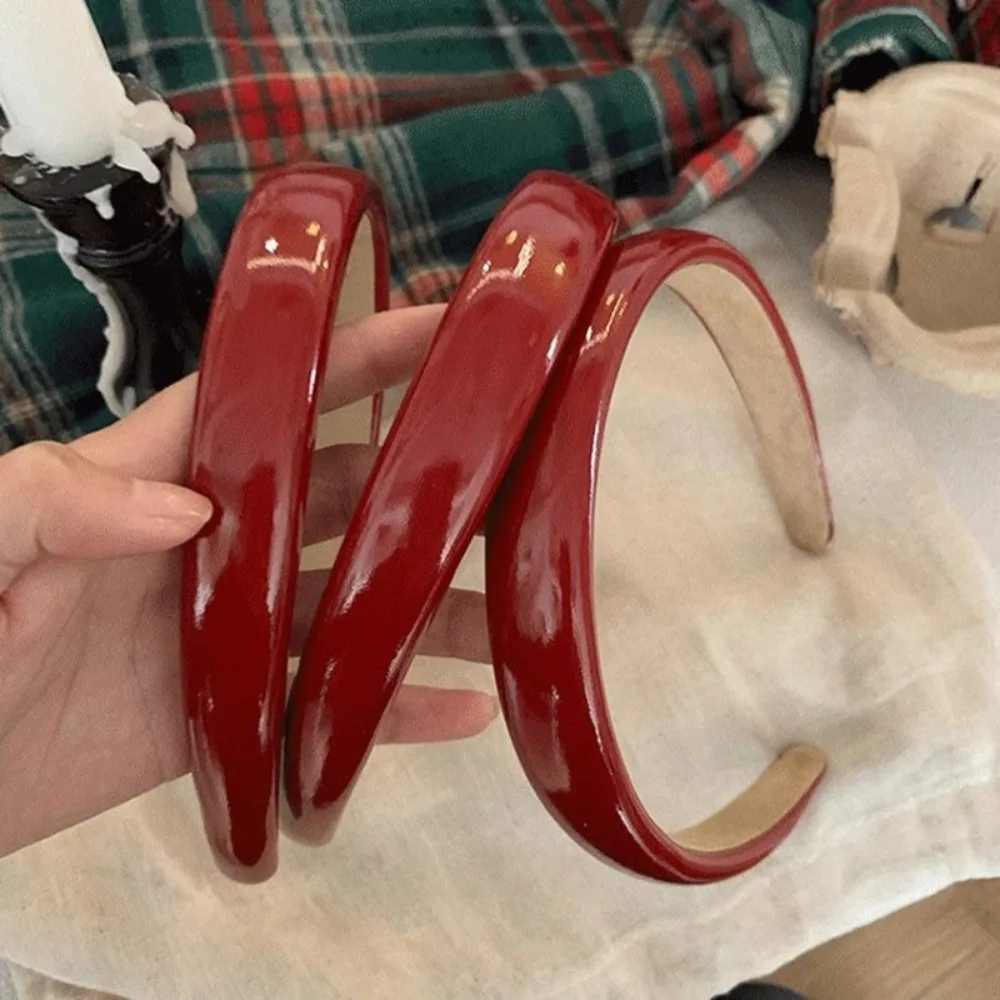 Mode Retro Wijnrood Lederen Hoofdband Leer Rood Premium Rode Hoofdband Hoofdband Vintage Rode Hoofdband Dames