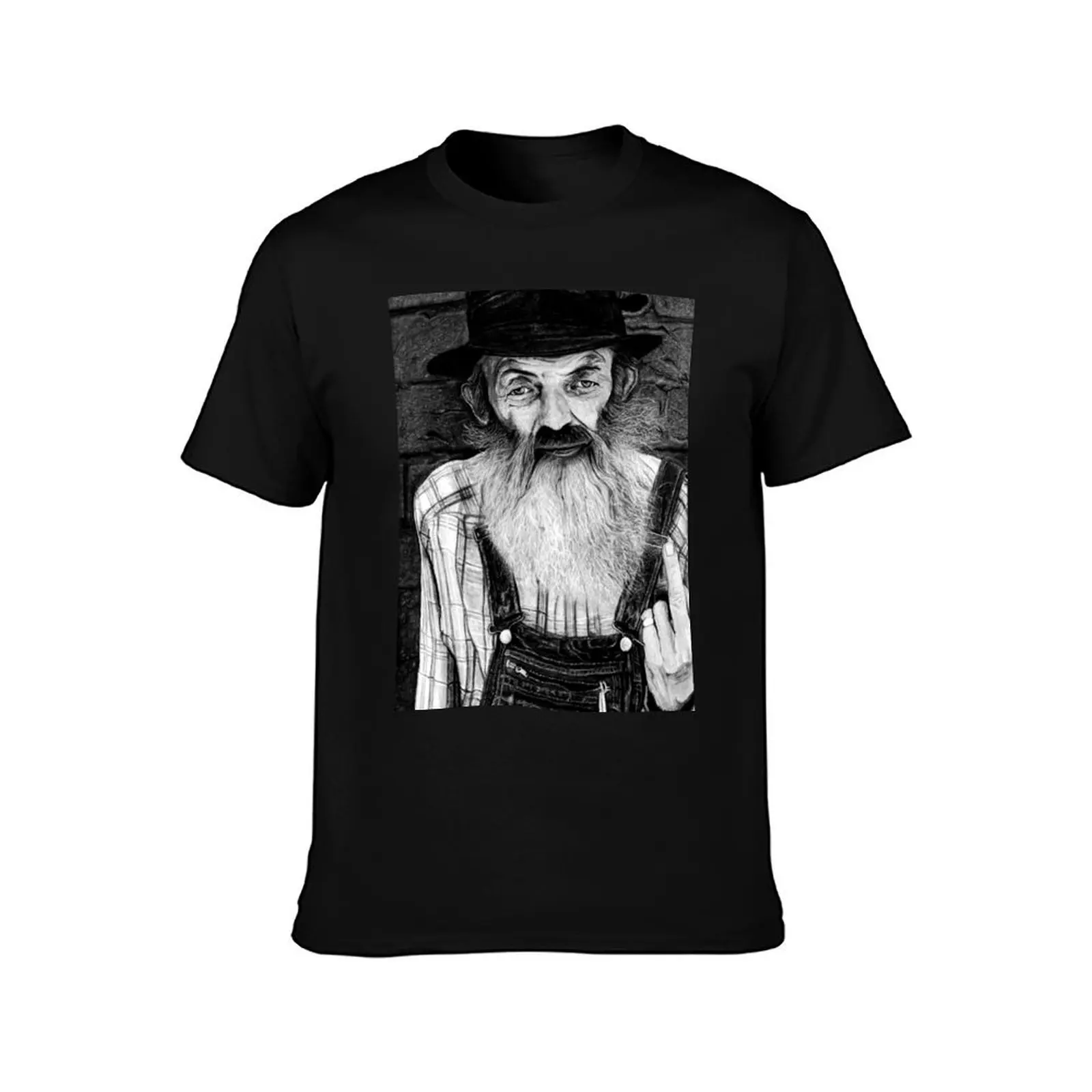 Popcorn Sutton T-Shirt Summer Casual Cotton Tee Oversized Streetwear Tops Vintage Graphic Print Loose Fit Short Sleeve