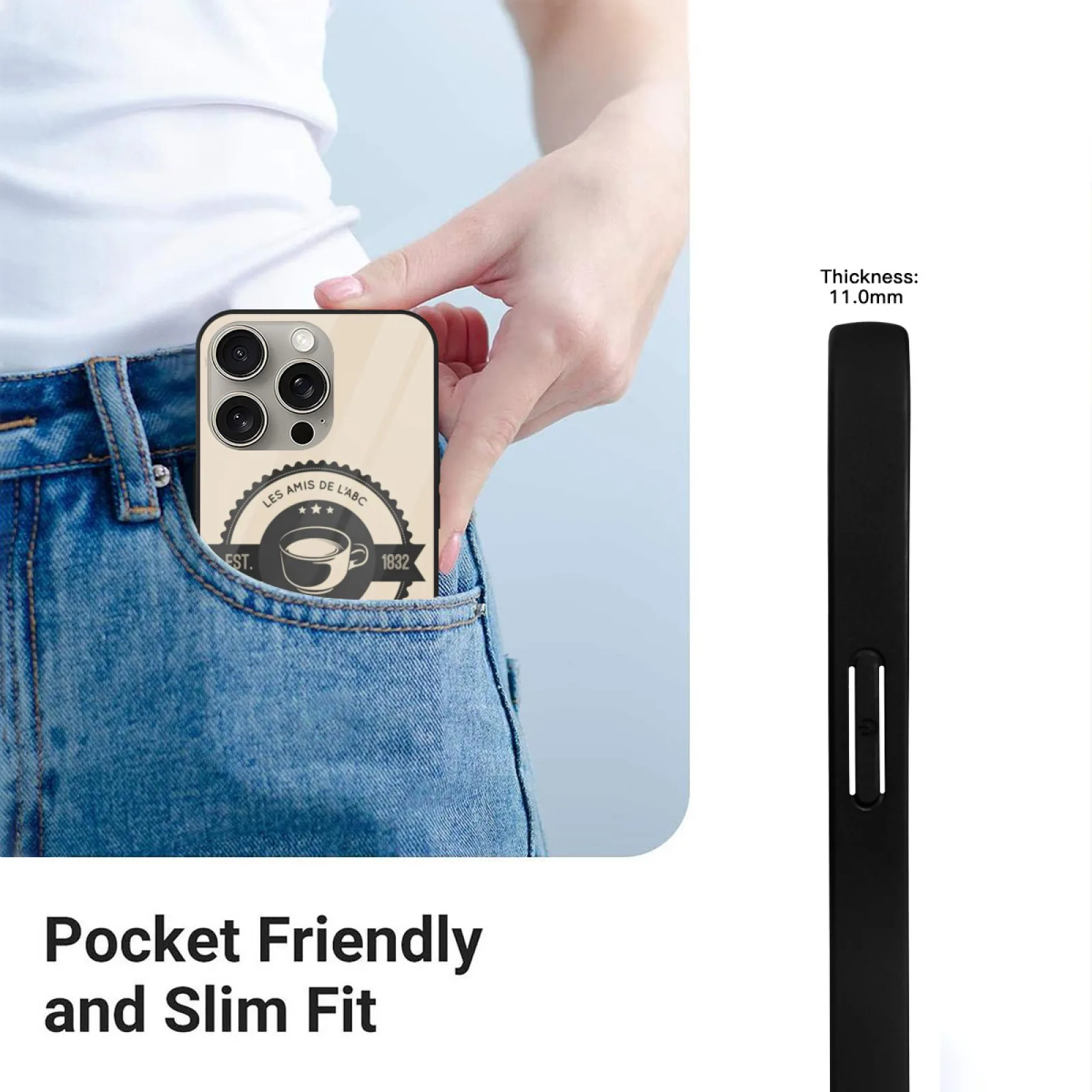 حافظة هاتف Cafe Musain 6 لهاتف آيفون 16 Plus 15 13 12 14 11 Pro Max غطاء حماية Les Misérables Les Miserables Les Mis Les Miz