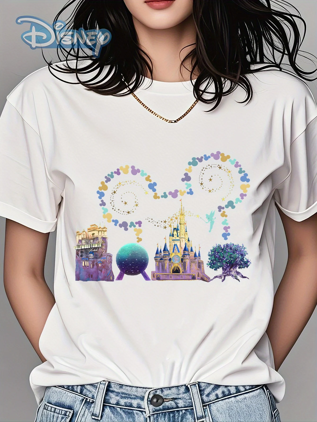 

Летняя футболка с Микки Маусом Disney для мальчиков и девочек, детская семейная одежда для родителей и детей, повседневная удобная одежда большого размера для мужчин и женщин с коротким рукавом