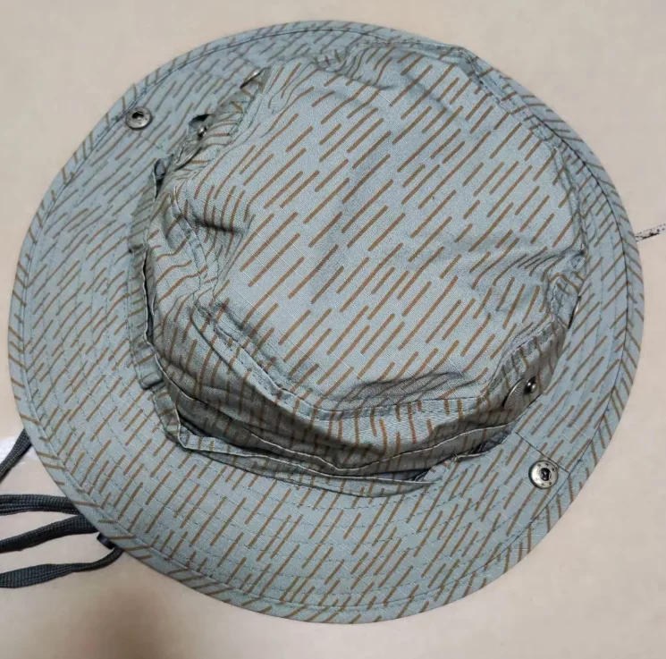 German GDR Raindrop Camouflage Boonie Hat Vintage Outdoor Cap