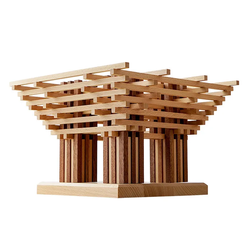 

China Pavilion Architectural Model Tenon and Mortise Luban Yizhi Guochao Oriental Crown