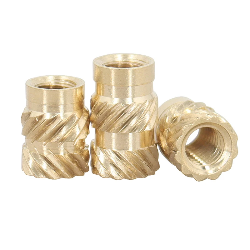10PCS 3D Print Plastic Board Nuts Inserts M1.0-M8 Brass Insert Nut Hot Melt Heat Knurled Embed Injection Copper Insertnuts Set