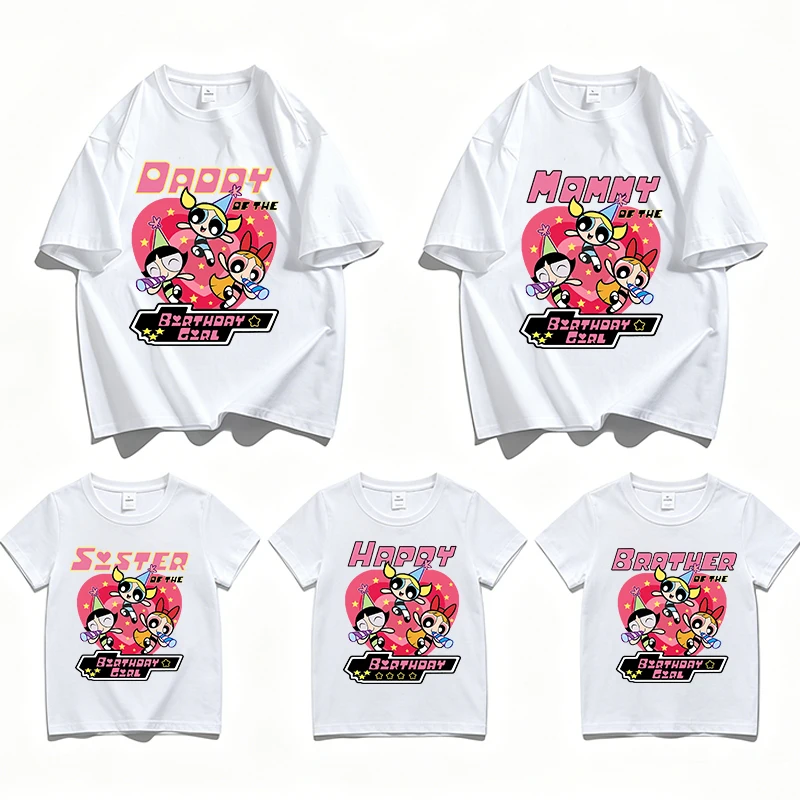 The Powerpuff Girls Adult T Shirt Birthday Party Short Sleeve Man Women Breathable Tops Summer Outfits Fashion Casual Clothes