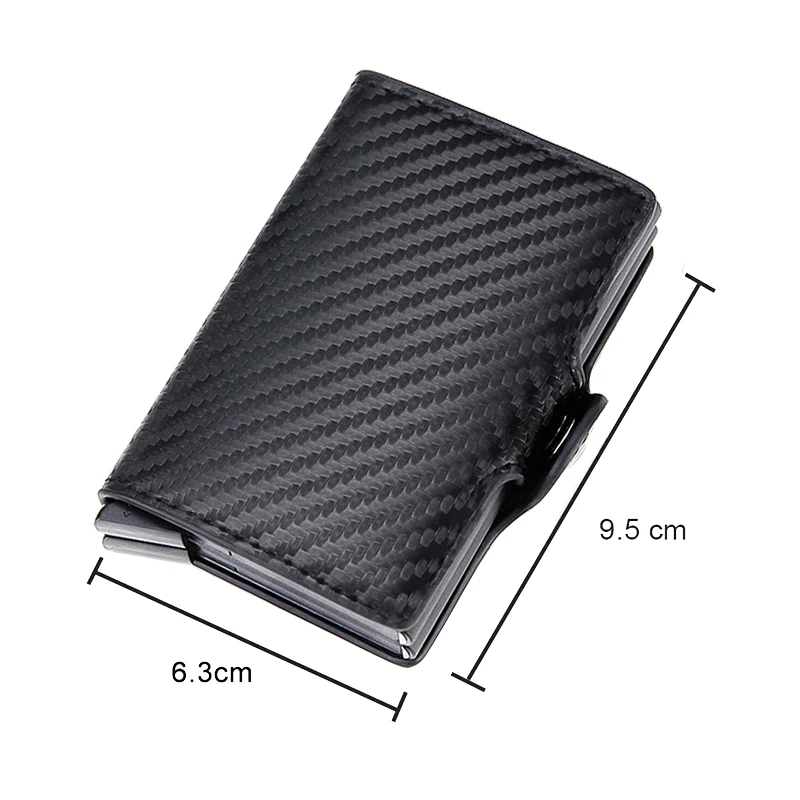 Top Quality Rfid Wallet Men Money Bag Mini Purse Male Aluminium Card Wallet Small Clutch Leather Wallet Thin Purse Carteras 2022