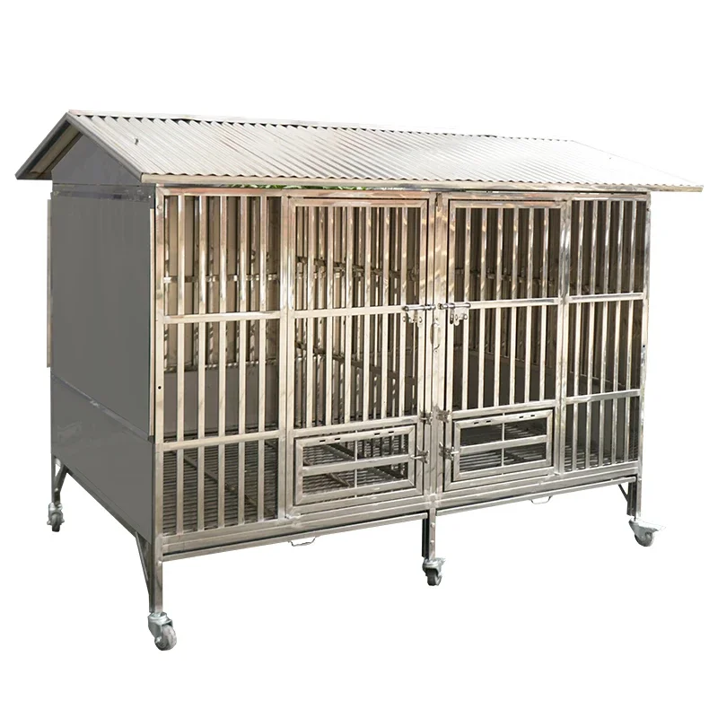 Stainless steel 304 raised floor Dog Kennel,Steel Dog Runs & Kennels