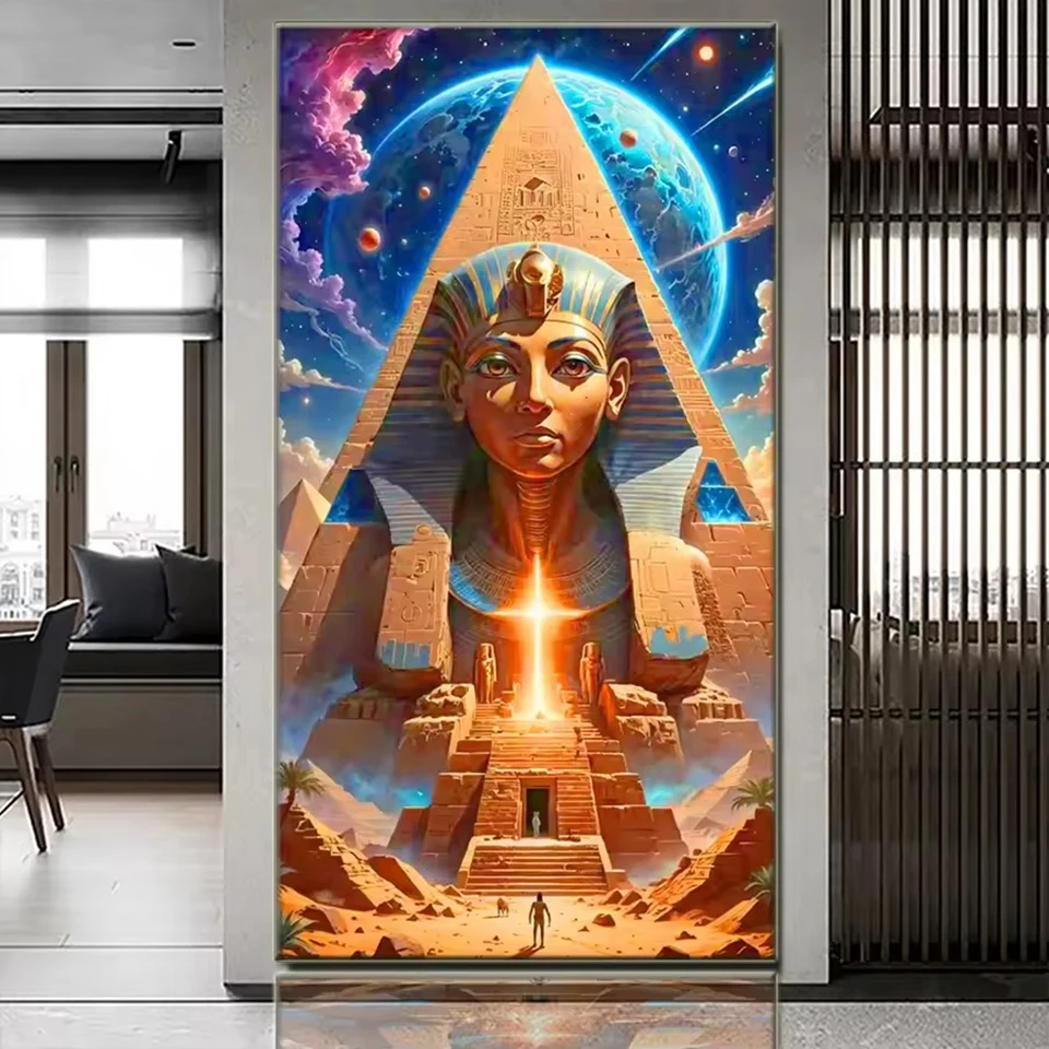 2025 Egyptian Pharaoh Diamond Painting Pyramid Cross Stitch Egyptian Mother Earth abstract art Full Diamond Mosaic Rhinestones