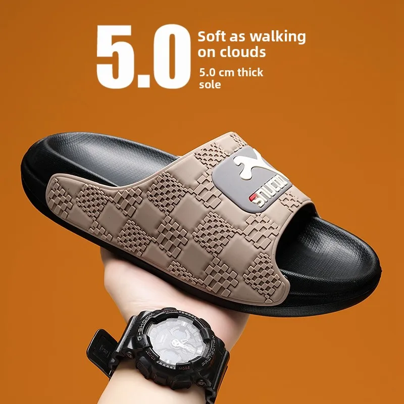 

Men's Summer Outdoor Beach Sports Thong Slippers Anti-Slip Thick Bottom Comfortable Large Size 45 Casual EVA Flat Sandals