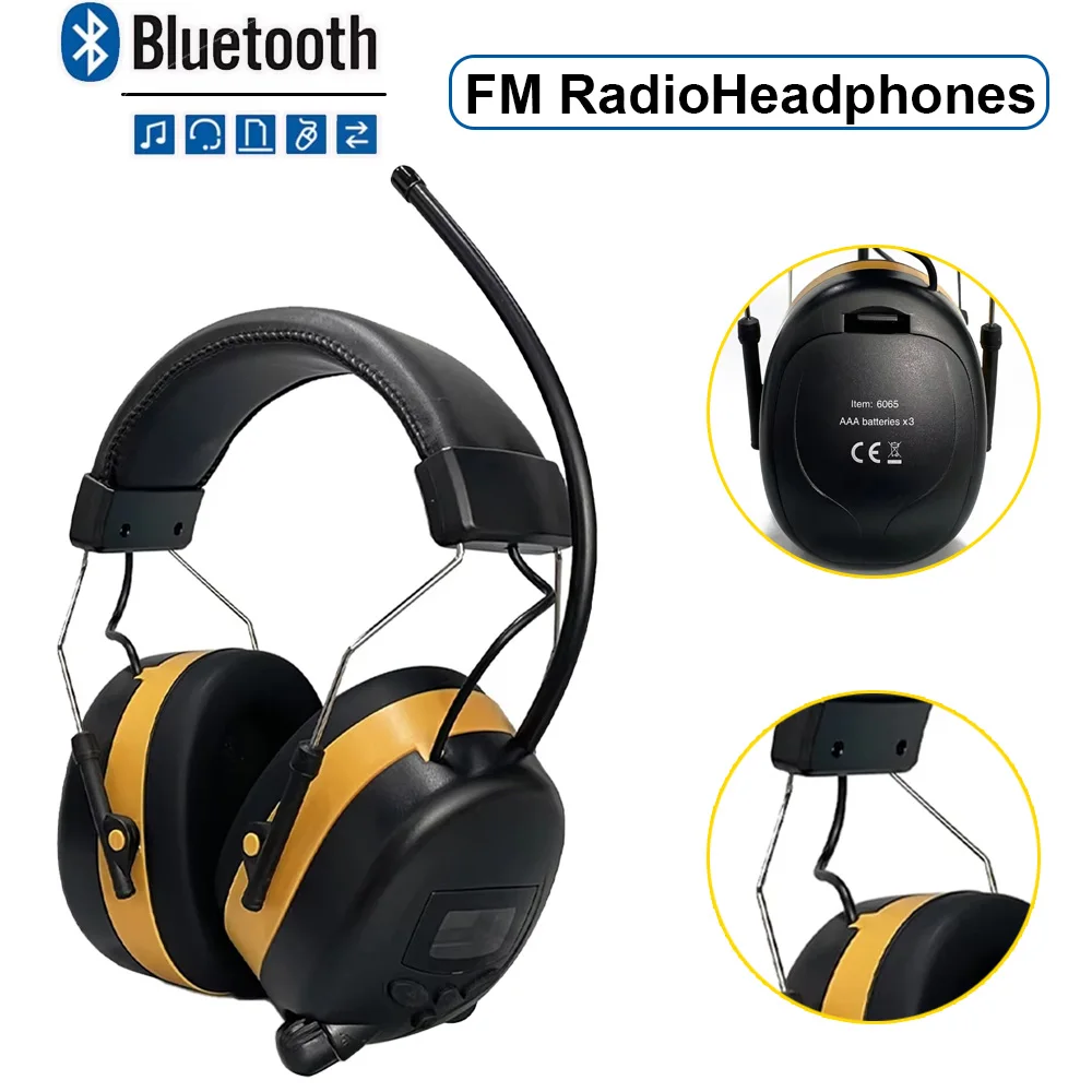 

Для Am/Fm радио защита слуха шумоподавление безопасность Bluetooth наушники с шумоподавлением защита ушей для стрельбы шум 30 дБ
