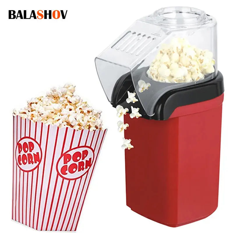 

110V/220V Popcorn Machine Household Healthy Hot Air Oil Free Corn Popcorn Maker For Kitchen Kids Home-made Popcorn Movie Snack