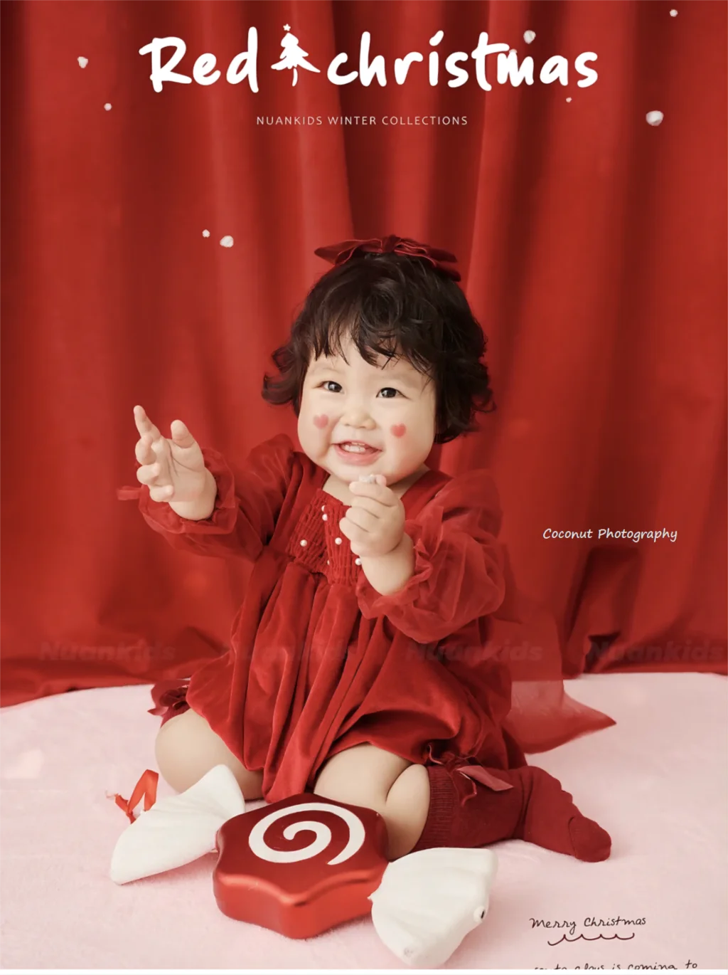 Christmas first birthday photo prop clothes baby baby children photography shoot clothing 100 days photo 100 sunshine