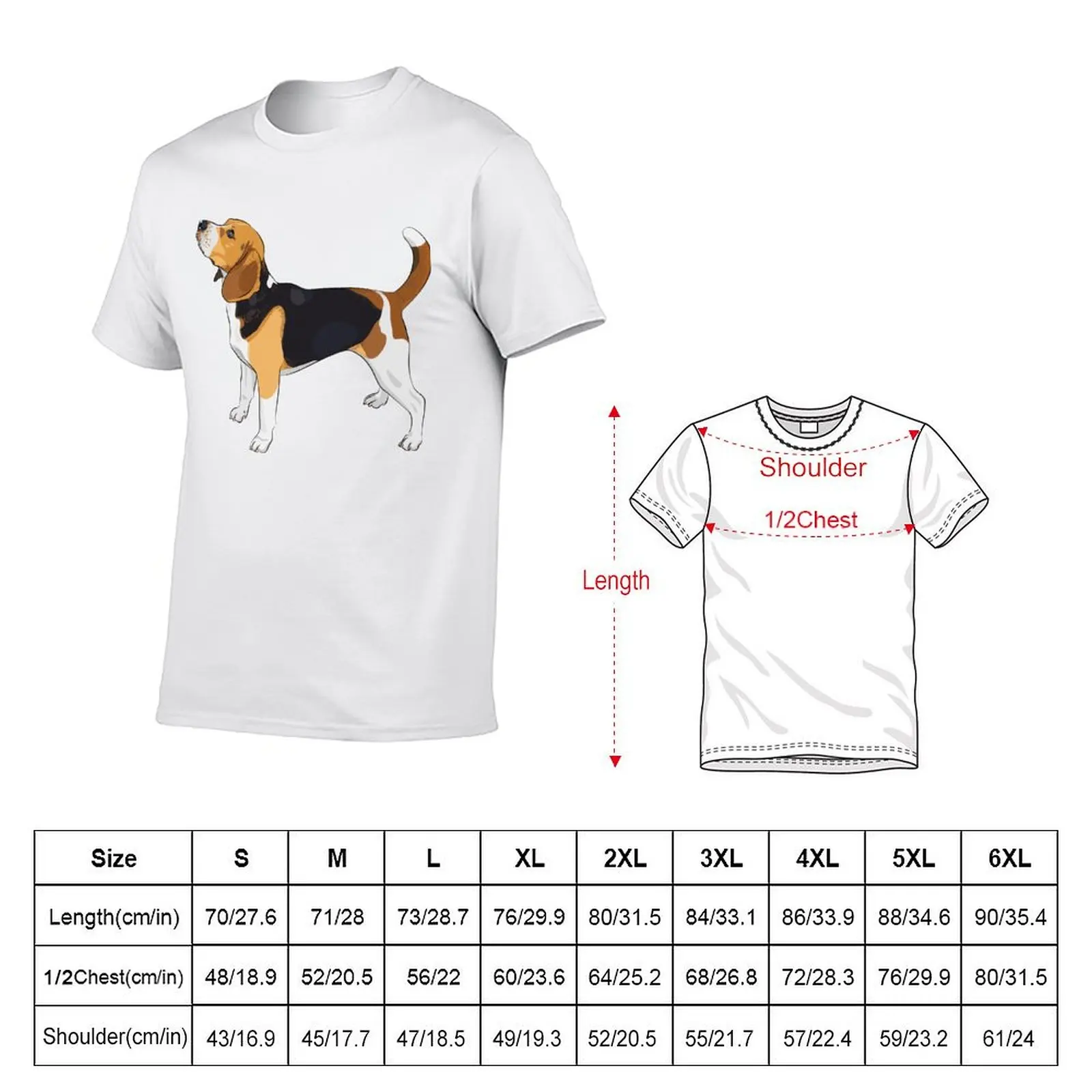 Beagle T-Shirt Soft Cotton Print T-Shirt