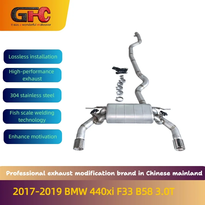 

GFC Catback Exhaust System for BMW 440xi F33 B58 3.0T High-Performance Variable Valve Design with Muffler And Tips - 2017-2019